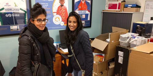 Sonali and Roshni ward donations